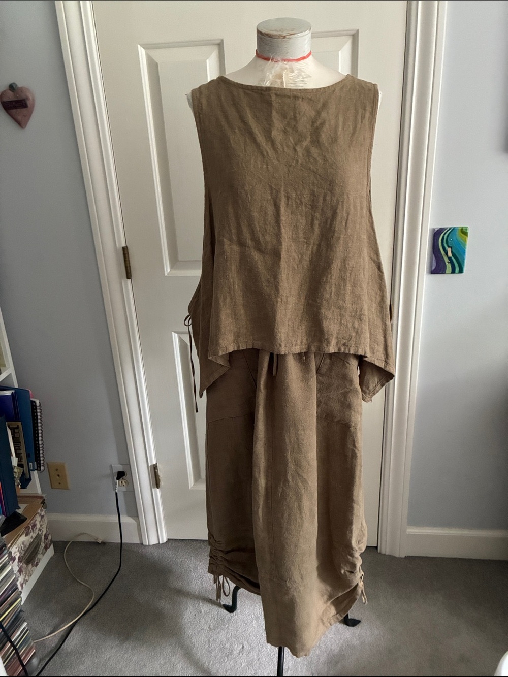 Brynn Walker linen skirt and vest